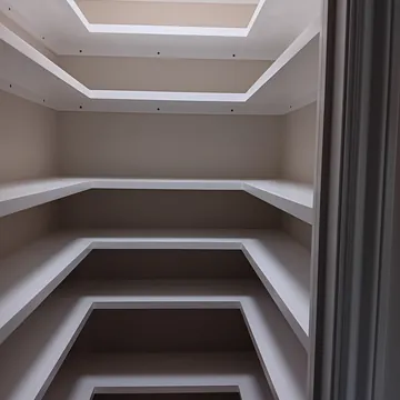 Custom closet remodel with built-in storage in Leelanau County, Michigan